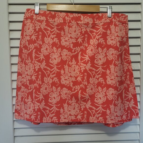 RipSkirt Hawaii skirt XL 16 - 18  Coral Peach Hibiscus print Length 2 - Picture 16 of 16